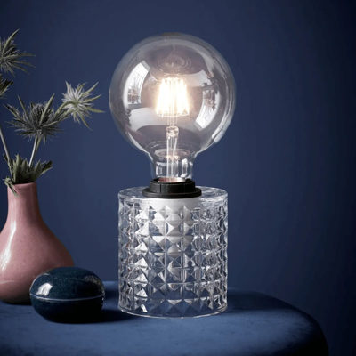 Tafellamp modern &apos;Hollywood&apos; Nordlux E27 fitting helder glas