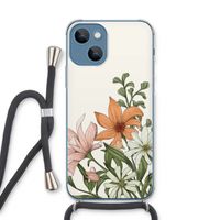 Floral bouquet: iPhone 13 Transparant Hoesje met koord