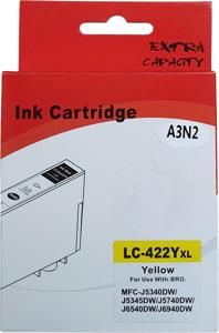 Huismerk Brother LC-422XLY cartridge geel