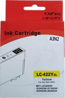Huismerk Brother LC-422XLY cartridge geel