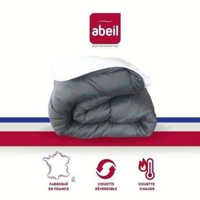 ABEIL Tweekleurig dekbed - 200 x 200 cm - Wit en grijs