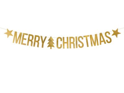 Slinger Merry Christmas goud