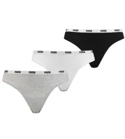 3-Pack dames strings - Katoen vrouwen strings Zwart - Wit - Combi