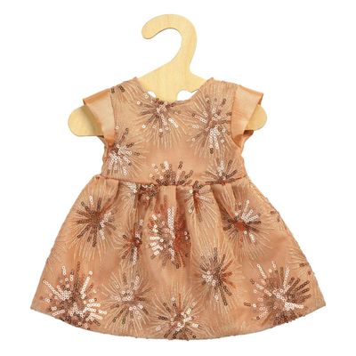 Heless Poppen glitterjurk rose gold, 35-45 cm