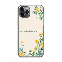 Gele bloemen: iPhone 11 Pro Max Transparant Hoesje