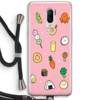 Happy bento friends: OnePlus 6 Transparant Hoesje met koord