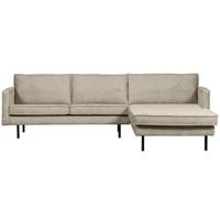 BePureHome Chaise Longue Rechts - Velvet - Wheatfield - 85x300x155