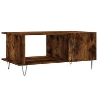 vidaXL Salontafel 90x50x40 cm bewerkt hout gerookt eikenkleurig - thumbnail