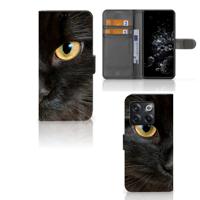 OnePlus 10T | Telefoonhoesje | Met pasjeshouder | Zwarte Kat