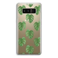 Monstera leaves: Samsung Galaxy Note 8 Transparant Hoesje