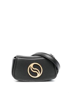 Stella McCartney sac banane incurvé à plaque logo S - Noir