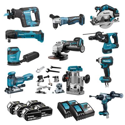 Makita Makita DLX1108TJ1 Accu Combiset 11-delig 18V 5.0Ah in Mbox