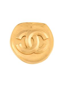 CHANEL Pre-Owned broche à logo CC (1996) - Or