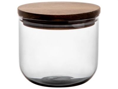 Gusta glazen voorraadpot 500ml grijs