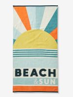 Bad-/strandhanddoek BEACH & SUN meerkleurig