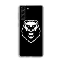 Angry Bear (black): Samsung Galaxy S21 Plus Transparant Hoesje