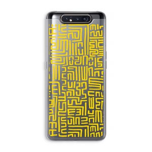 Majorelle Blue Print: Samsung Galaxy A80 Transparant Hoesje