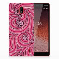 Nokia 1 Plus Hoesje maken Swirl Pink - thumbnail