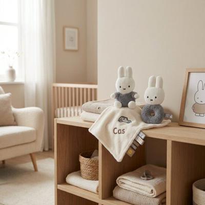 Nijntje Fluffy Knuffeldoekje en Rammelaar Blue