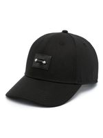 Neil Barrett Pierced-patch baseball cap - Noir - thumbnail