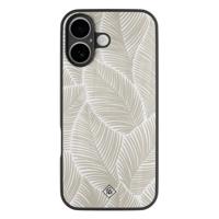iPhone 16 glazen hardcase - Palmy leaves beige