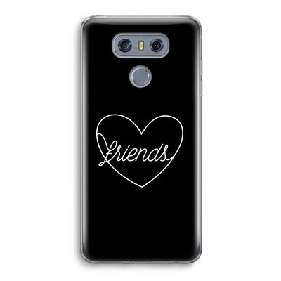 Friends heart black: LG G6 Transparant Hoesje