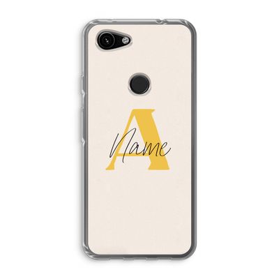 Amber Script: Google Pixel 3a Transparant Hoesje