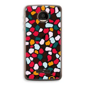 Colored Giraffe: Motorola Moto Z Force Transparant Hoesje