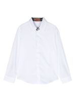 Missoni Kids contrasting-trim cotton shirt - Blanc