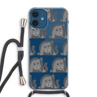 Cats: iPhone 12 Transparant Hoesje met koord