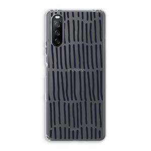 Moroccan stripes: Sony Xperia 10 III Transparant Hoesje