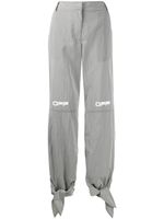 Off-White pantalon à logo imprimé - Gris