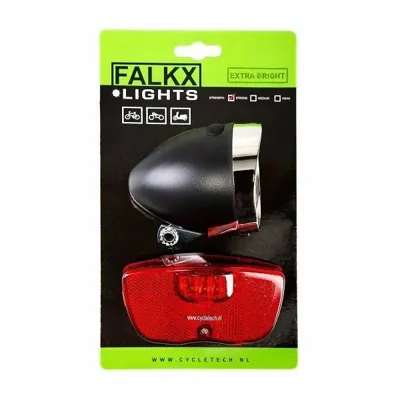 Falkx LED Fietsverlichting set - Bagagedrager