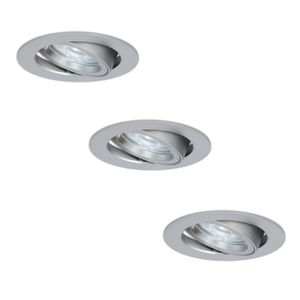 HOFTRONIC™ Set van 3 stuks dimbare LED inbouwspots Jose 5 Watt 6000K spot kantelbaar IP20