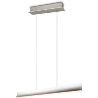 LED Hanglamp - Cinque Cimolto - 1 Lichtpunt van 41 Watt - Dimbaar - Aanpasbare Lichtkleur - Hoogteverstelling Zonder Contragewicht - Mat Nikkel - Metaal