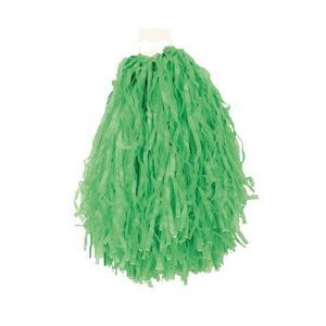 1x Stuks cheerball/pompom groen met ringgreep 28 cm