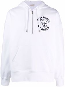 Alexander McQueen hoodie à imprimé tête de mort - Blanc