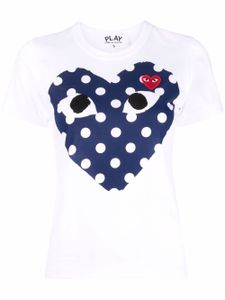 Comme Des Garçons Play t-shirt à logo imprimé - Blanc