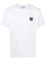 Stone Island t-shirt en coton à patch Compass - Blanc - thumbnail