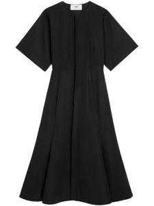 AMI Paris short-sleeve cotton midi dress - Noir