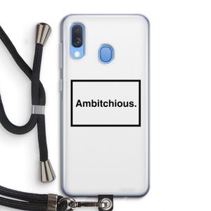 Ambitchious: Samsung Galaxy A40 Transparant Hoesje met koord