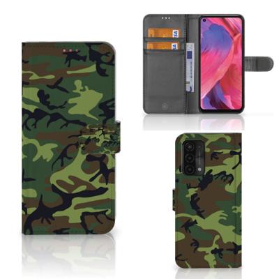OPPO A54 5G | A74 5G | A93 5G | Telefoon Hoesje | Army Dark
