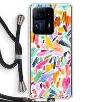 Watercolor Brushstrokes: Xiaomi Mi Mix 4 Transparant Hoesje met koord