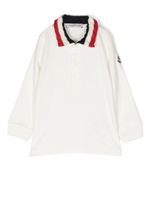 Moncler Enfant polo à patch logo - Blanc - thumbnail