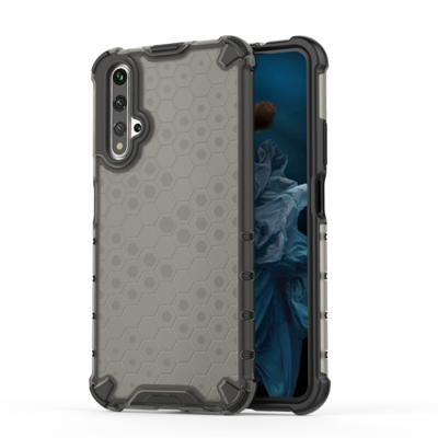 Voor Huawei Nova 5T schokbestendige honingraat PC + TPU case (grijs)