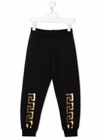 Versace Kids pantalon de jogging à imprimé Greca - Noir - thumbnail