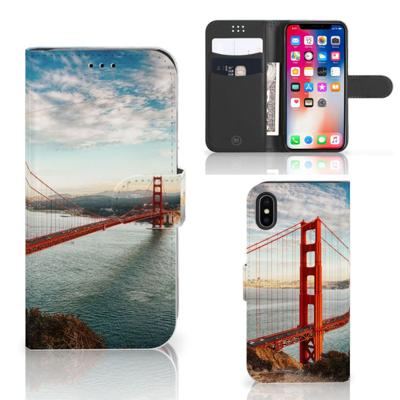 Apple iPhone X | Xs | Flip Cover | Golden Gate Bridge