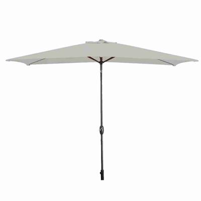 Marbueno Parasol Staal 8 Spaken 200x300 cm Polyester Wit Tuin, Zwembad, Terras