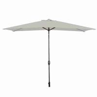 Marbueno Parasol Staal 8 Spaken 200x300 cm Polyester Wit Tuin, Zwembad, Terras