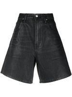 Alexander Wang short en jean à fini enduit - Gris